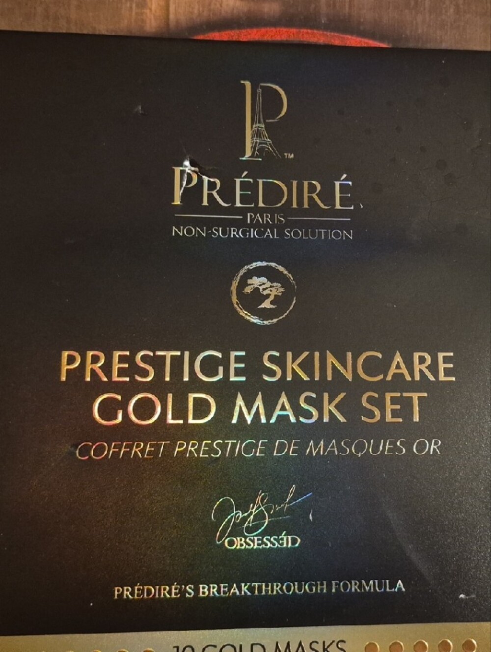 Prédiré Prestige Skincare Gold Mask Set - Black & Gold Packaging